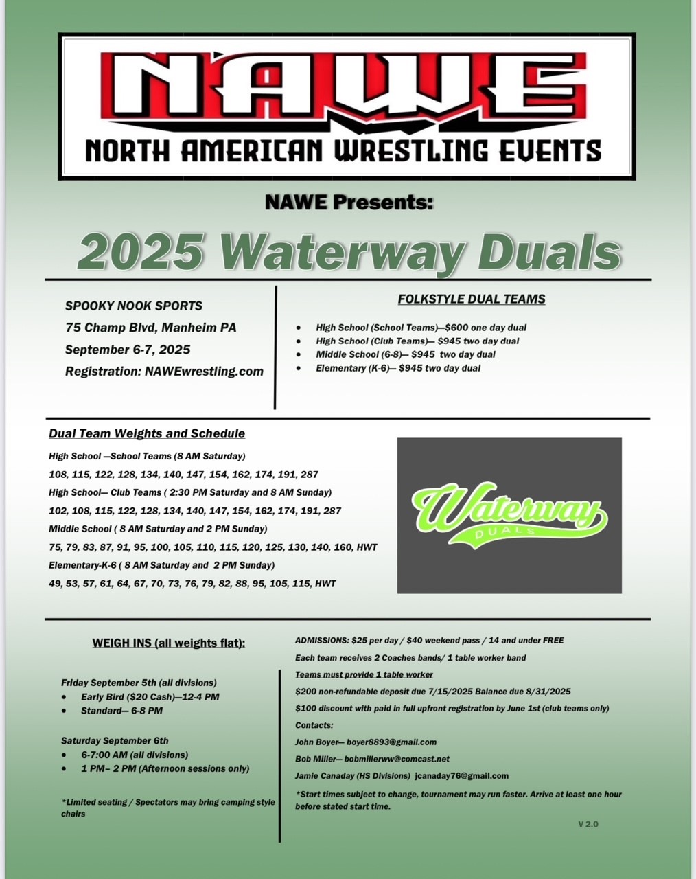 NAWE Presents 2025 Waterway Duals